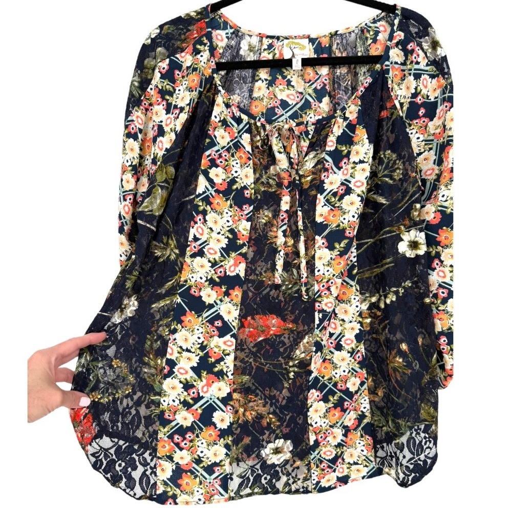 Fig And Flower Floral Patchwork Blouse - Multicol… - image 6